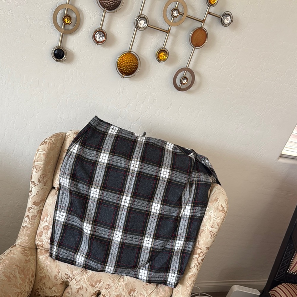 Forenza Black and White Plaid Pencil Skirt